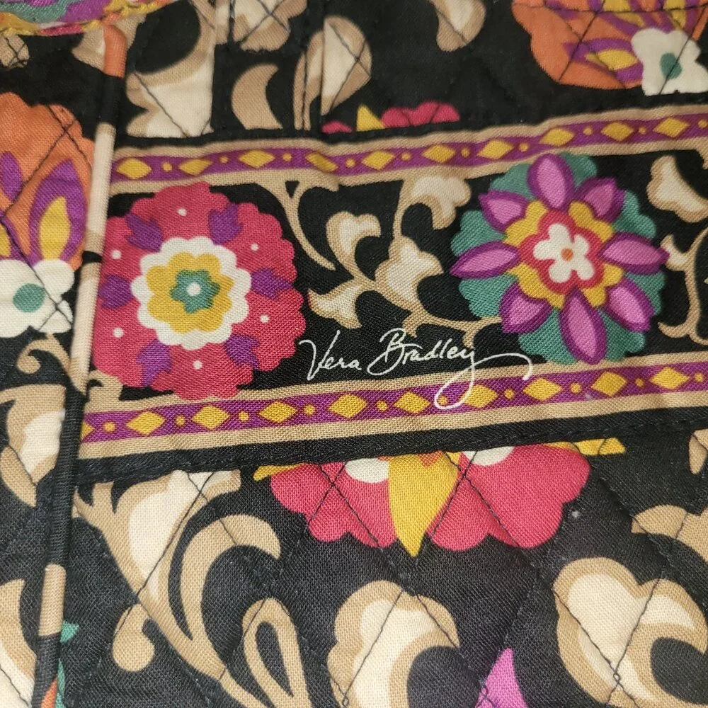Vera Bradley Quilted Handbag Purse * Suzani Floral Tote Bag Boho Shoulder Bag - Picture 2 of 3